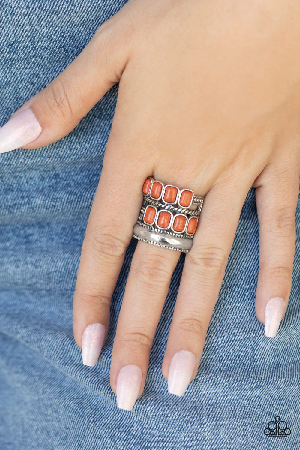 Mojave Monument ♥ Orange Ring ♥ Paparazzi Accessories - GlaMarous Titi Jewels