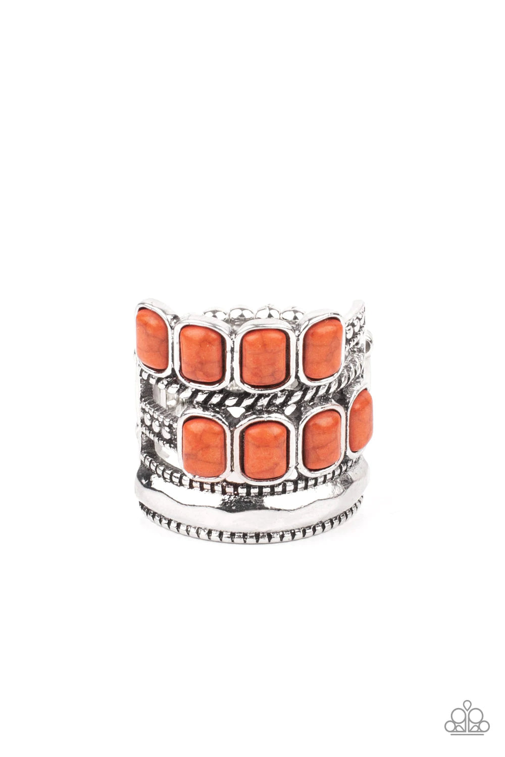 Mojave Monument ♥ Orange Ring ♥ Paparazzi Accessories - GlaMarous Titi Jewels