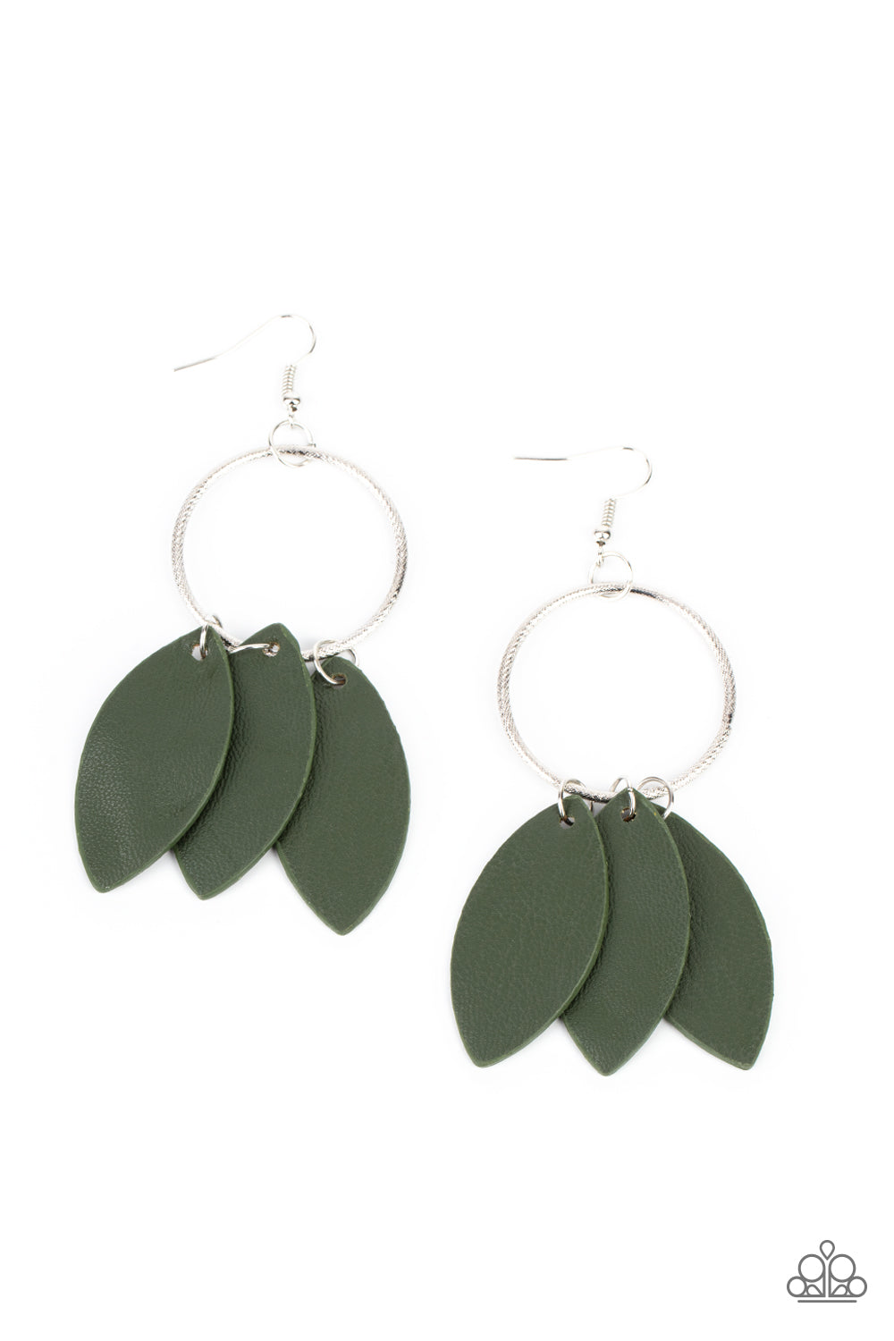 Leafy Laguna - Green Earrings - Paparazzi Accessories - GlaMarous Titi Jewels
