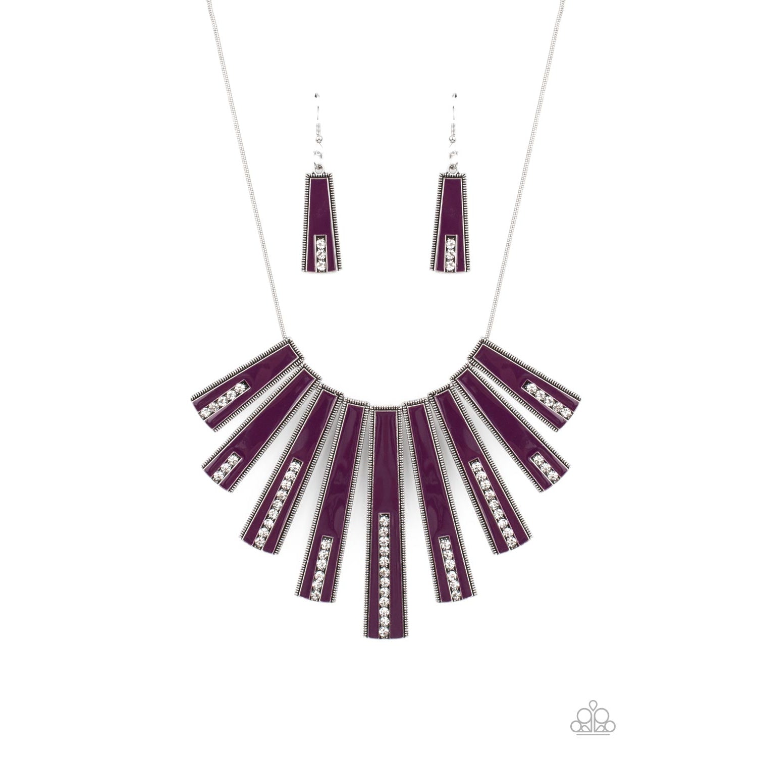 FAN-tastically Deco - Purple Necklace - Paparazzi Accessories - GlaMarous Titi Jewels