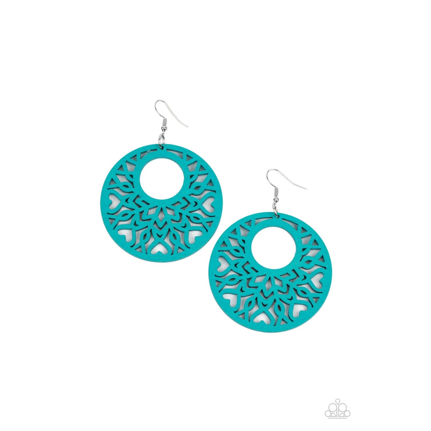 Tropical Reef - Blue Wooden Earrings - Paparazzi Accessories - GlaMarous Titi Jewels