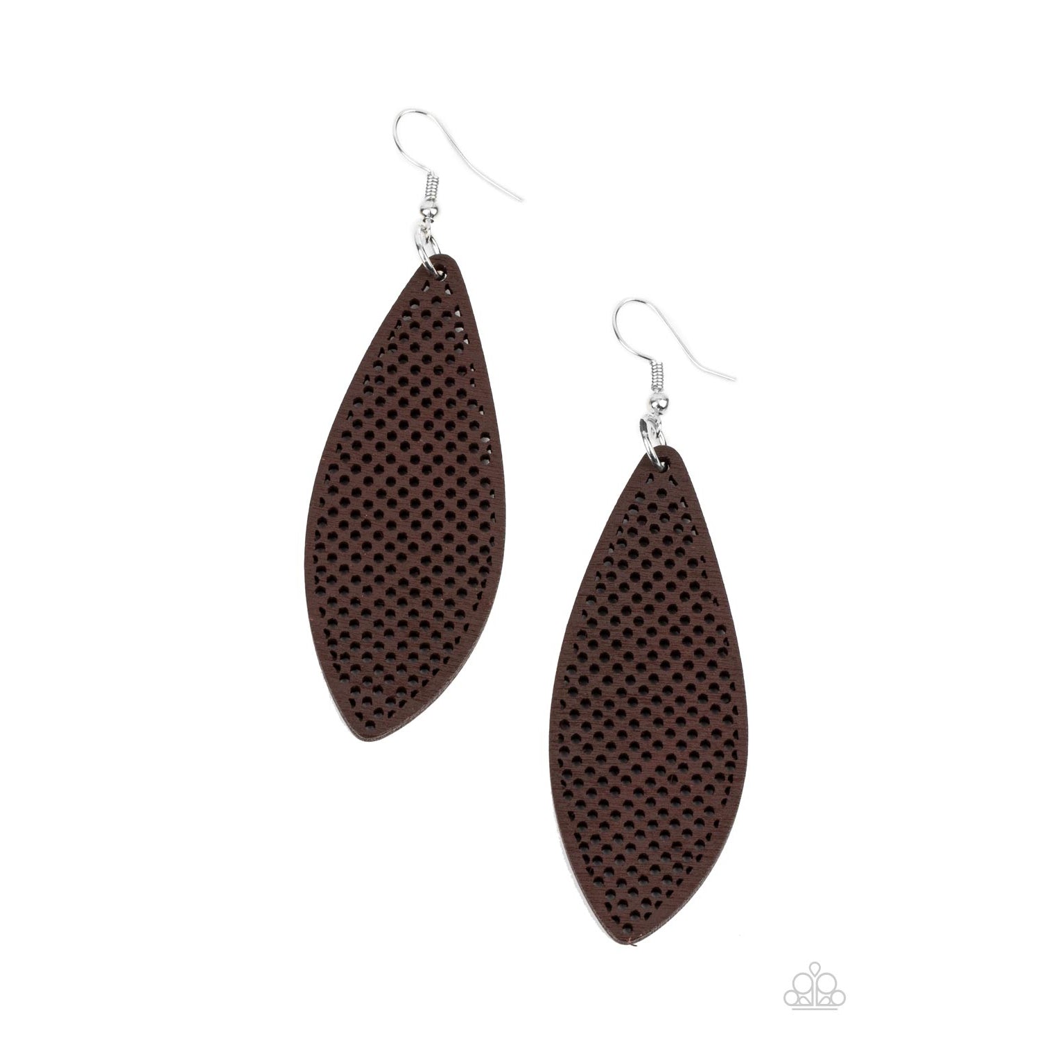 Surf Scene - Brown Wooden Earrings - Paparazzi Accessories - GlaMarous Titi Jewels