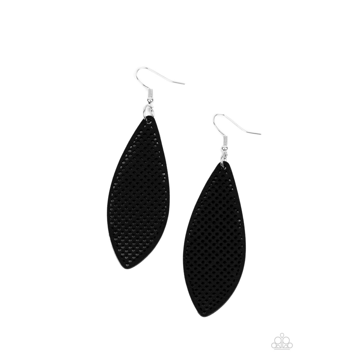 Surf Scene - Black Wooden Earrings - Paparazzi Accessories - GlaMarous Titi Jewels