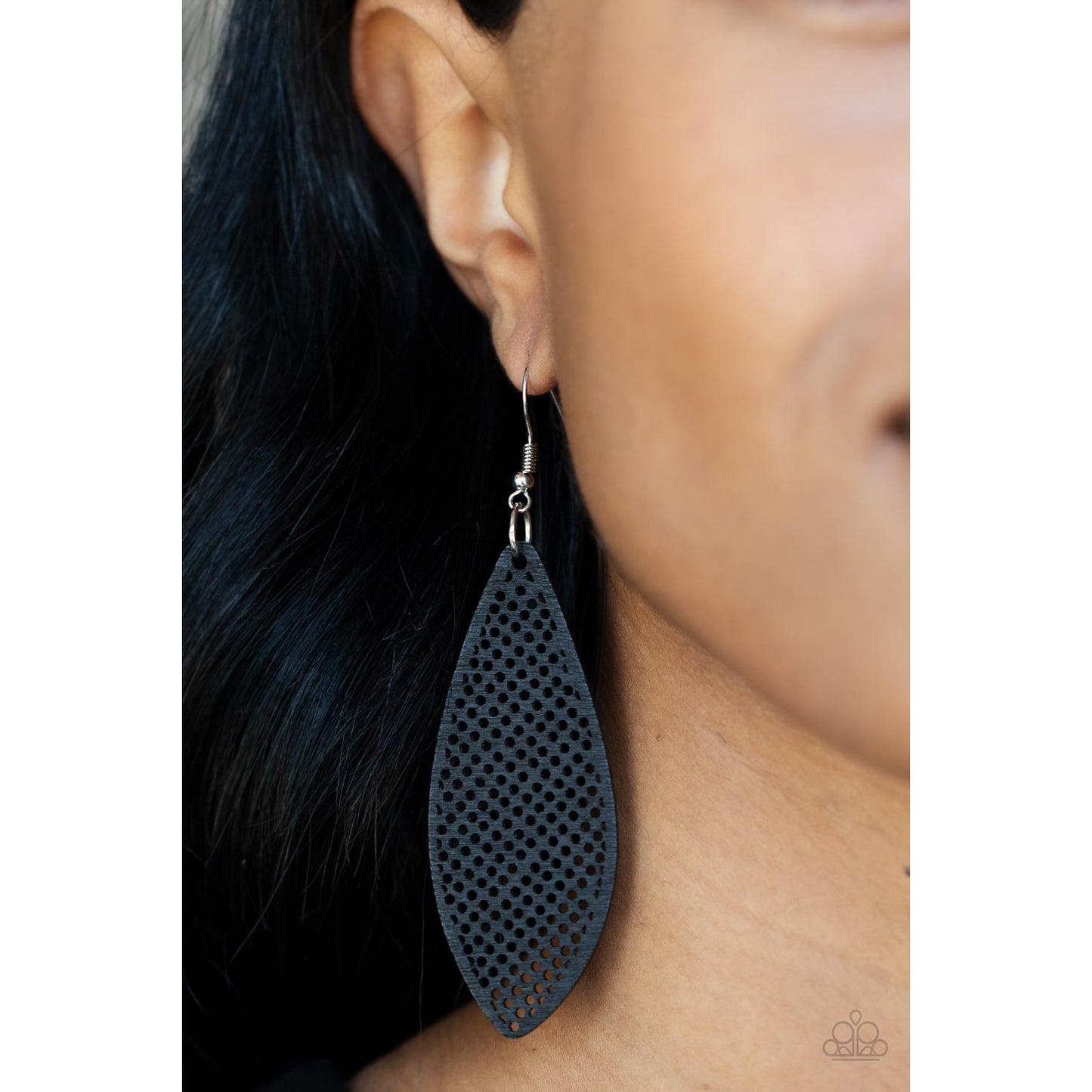 Surf Scene - Black Wooden Earrings - Paparazzi Accessories - GlaMarous Titi Jewels