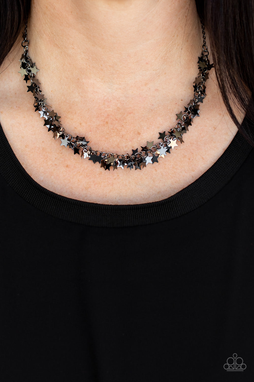 Starry Anthem - Black Necklace - Paparazzi Accessories - GlaMarous Titi Jewels