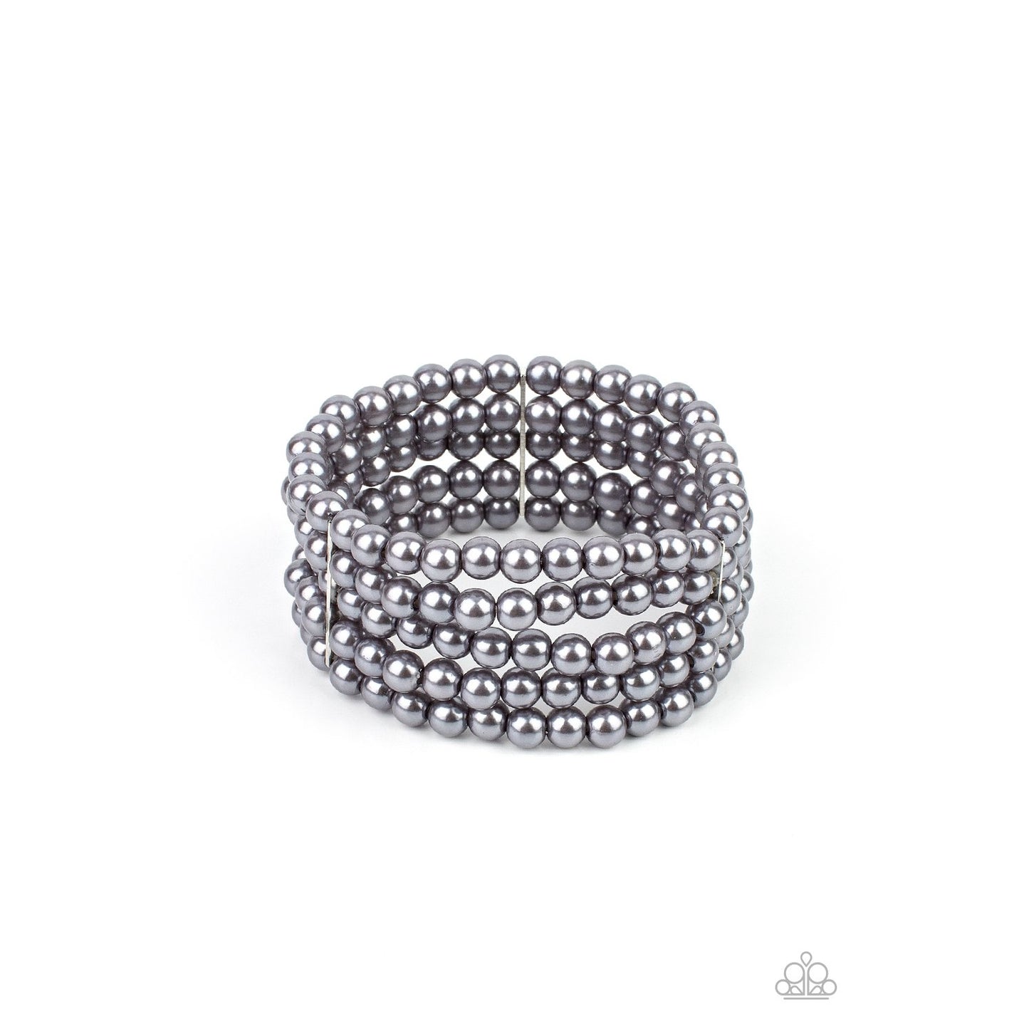 A Pearly Affair - Silver Pearl-like Bracelet - Paparazzi Accessories - GlaMarous Titi Jewels