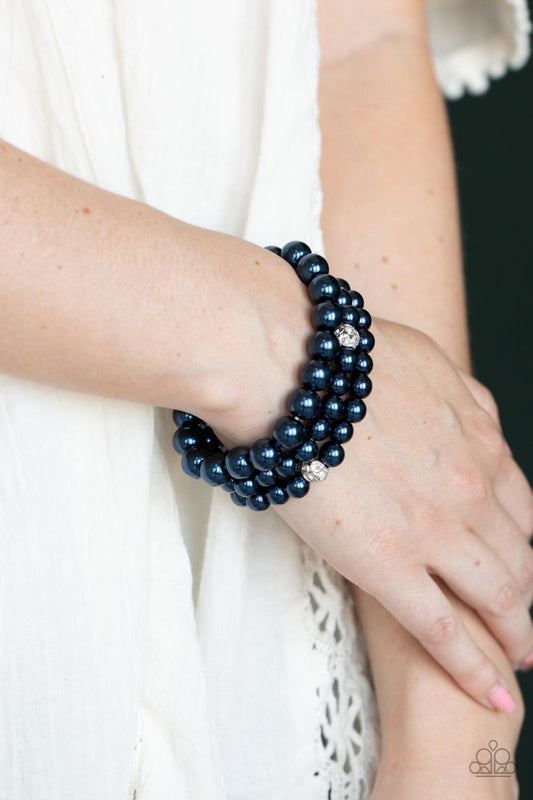 Here Comes The Heiress - Blue Pearl Bracelet - Paparazzi Accessories - GlaMarous Titi Jewels