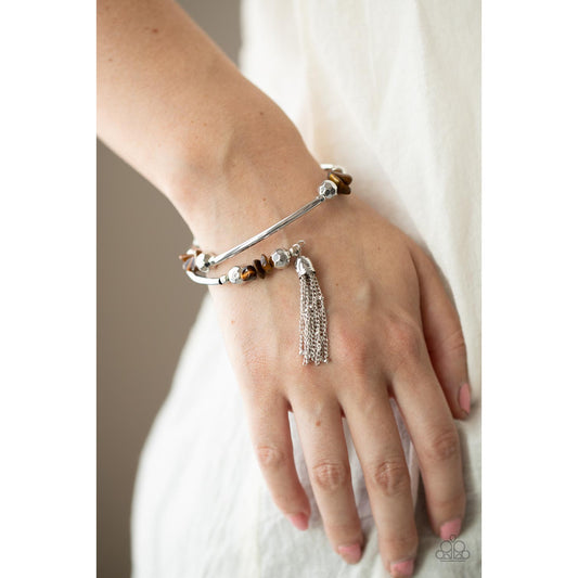 Mineral Mosaic - Brown Tiger's Eye Bead Bracelet - Paparazzi Accessories - GlaMarous Titi Jewels