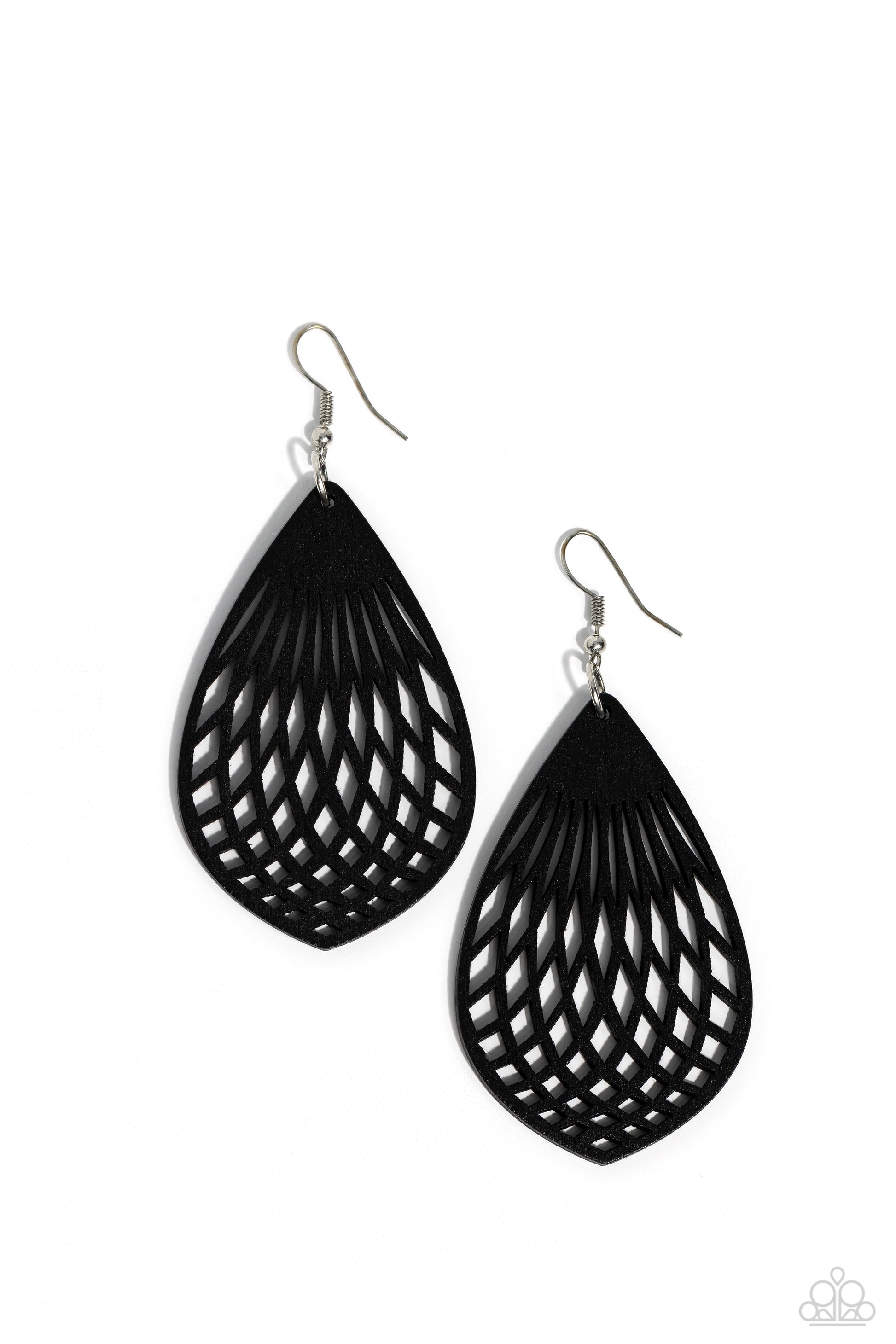 Paparazzi Caribbean Coral - Black Earrings