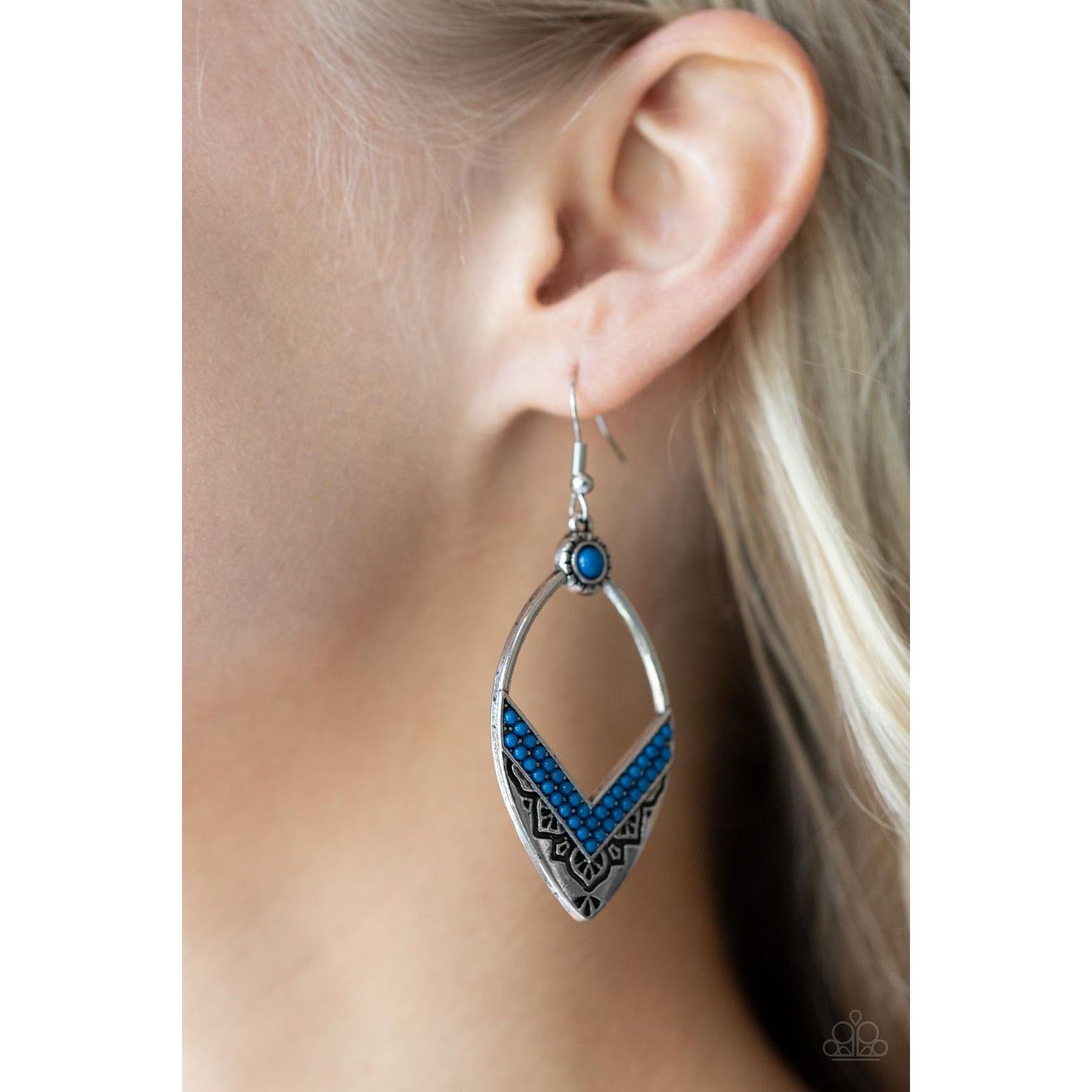 Indigenous Intentions - Blue Earrings - Paparazzi Accessories - GlaMarous Titi Jewels