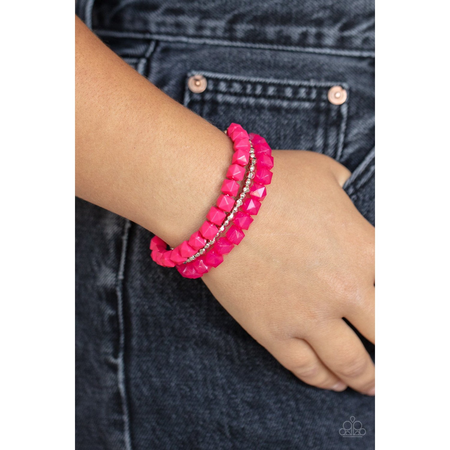 Vacay Vagabond - Pink Bracelet - Paparazzi Accessories - GlaMarous Titi Jewels