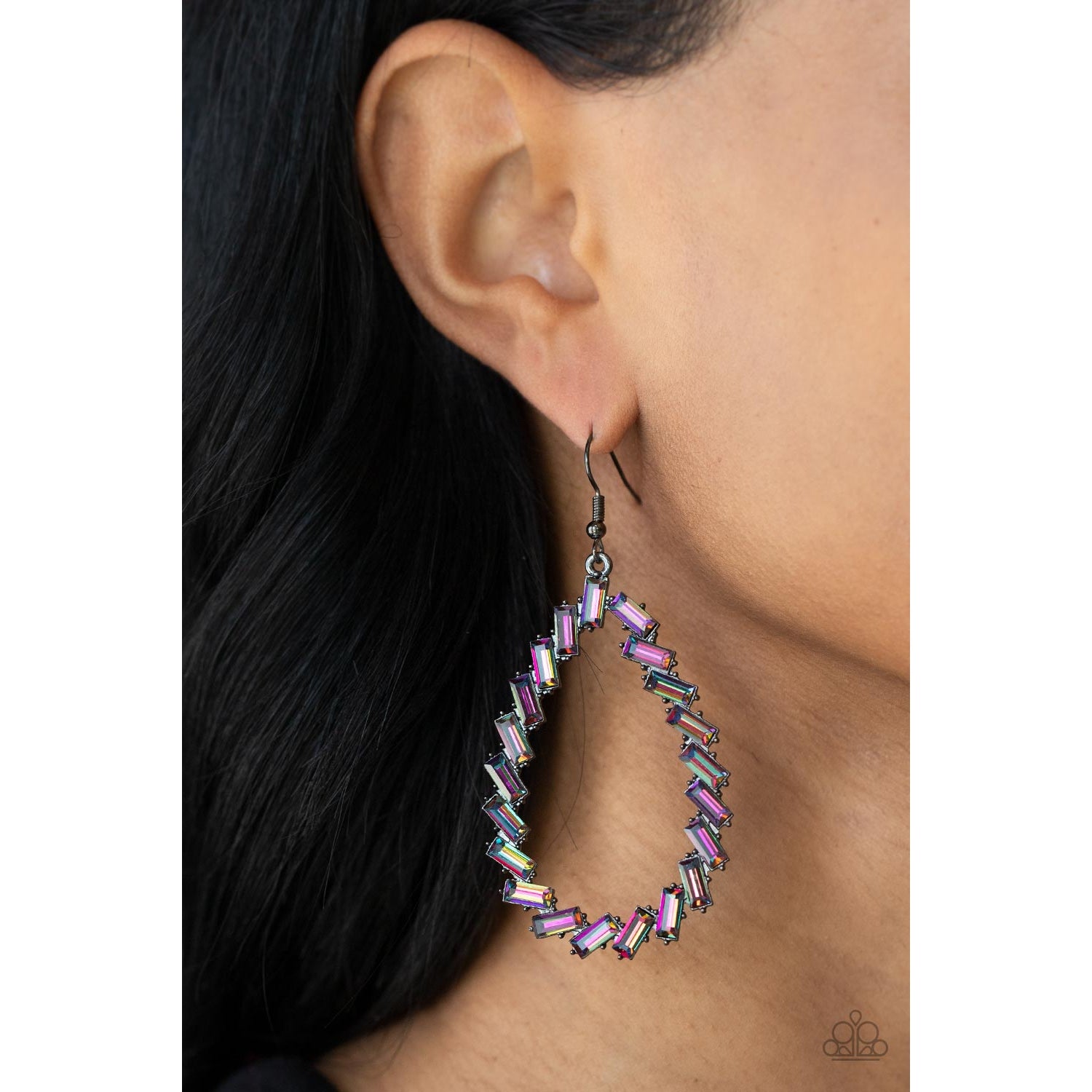 Striking RESPLENDENCE - Multi Oil Spill Earrings - Paparazzi Accessories - GlaMarous Titi Jewels