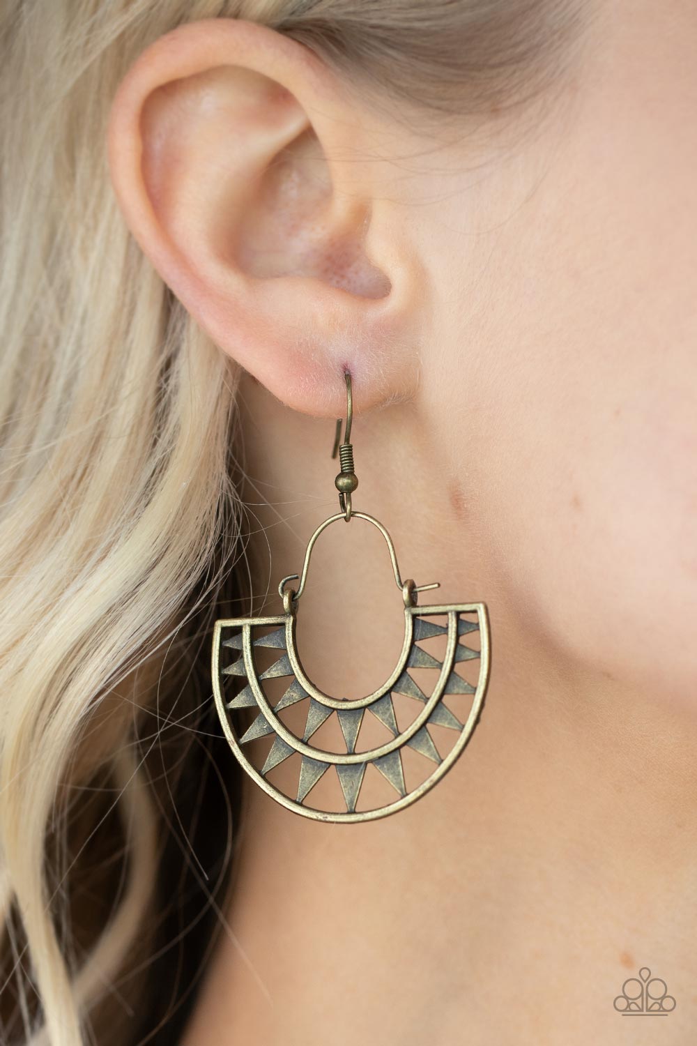 Solar Surge ♥ Brass Earrings ♥ Paparazzi Accessories