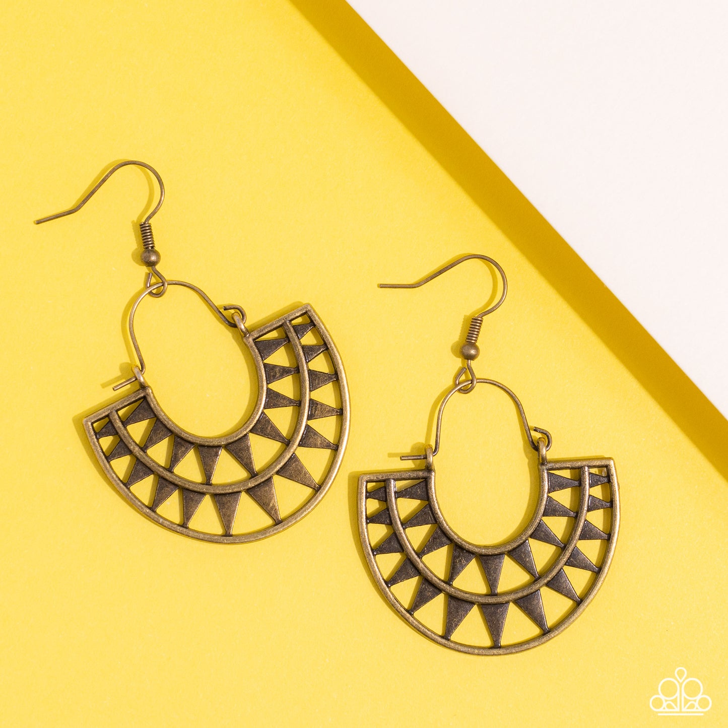 Solar Surge ♥ Brass Earrings ♥ Paparazzi Accessories