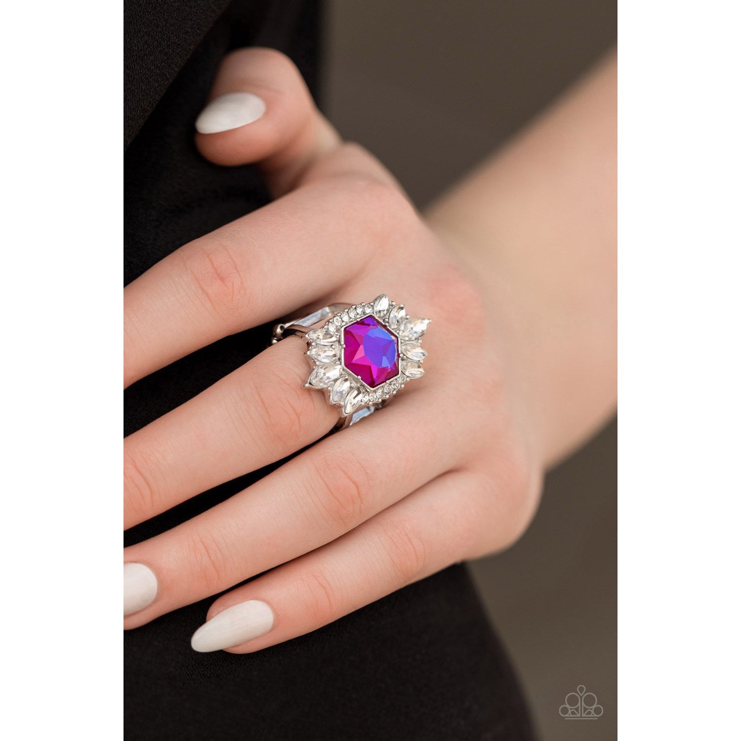 Divine Intervention - Pink Rhinestone Rings - Paparazzi Accessories - GlaMarous Titi Jewels