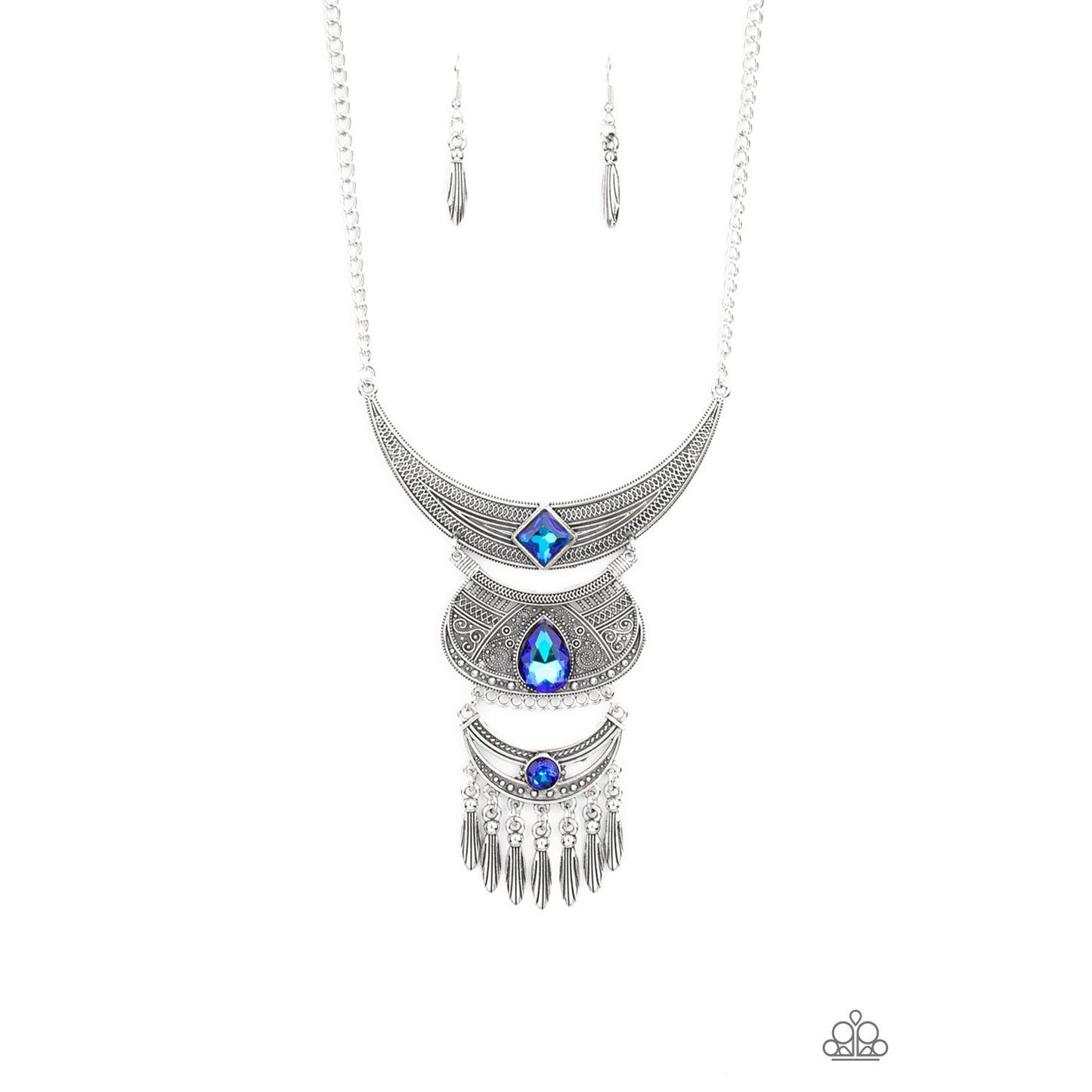 Lunar Enchantment - Blue Necklace - Paparazzi Accessories - GlaMarous Titi Jewels