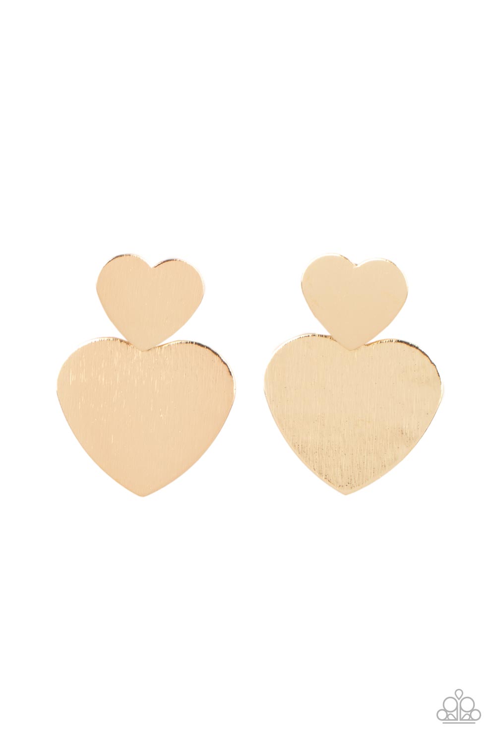 Heart-Racing Refinement - Gold Earrings - Paparazzi Accessories - GlaMarous Titi Jewels