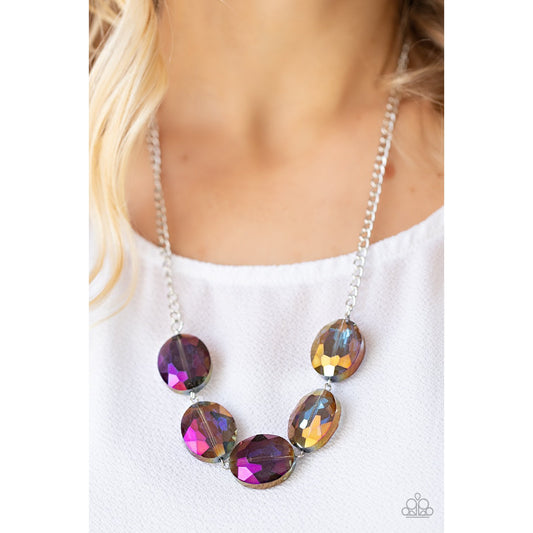 Cosmic Closeup - Purple Oil Spill Necklace - Paparazzi Accessories - GlaMarous Titi Jewels