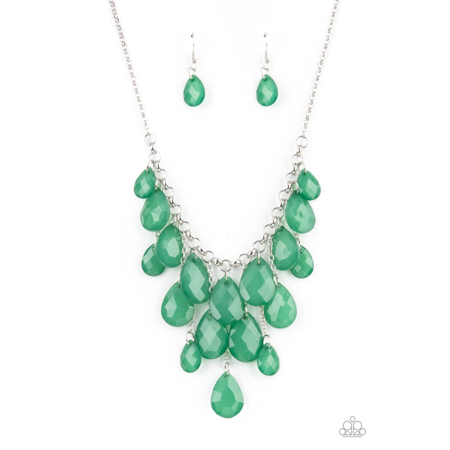 Front Row Flamboyance - Green Necklace - Paparazzi Accessories - GlaMarous Titi Jewels