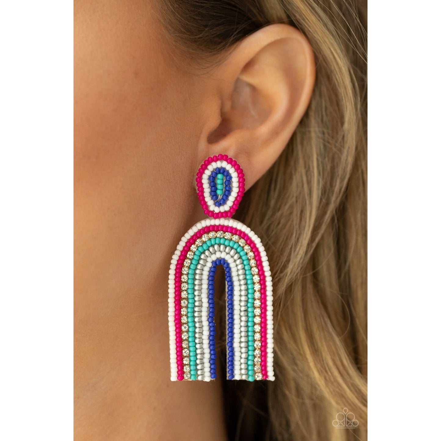 Rainbow Remedy - Multi Seed Bead Earrings - Paparazzi Accessories - GlaMarous Titi Jewels