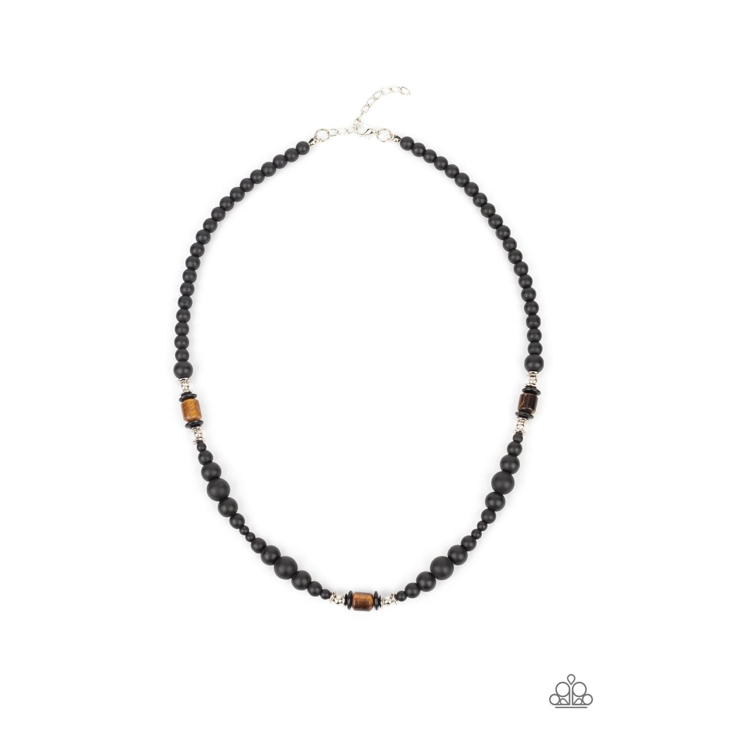 Stone Synchrony - Brown Urban Necklace - Paparazzi Accessories - GlaMarous Titi Jewels