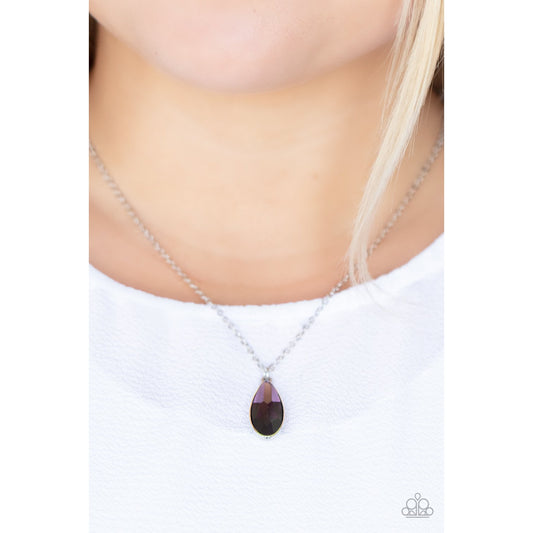 Prismatically Polished - Purple Rhinestone Necklace - Paparazzi Accessories - GlaMarous Titi Jewels