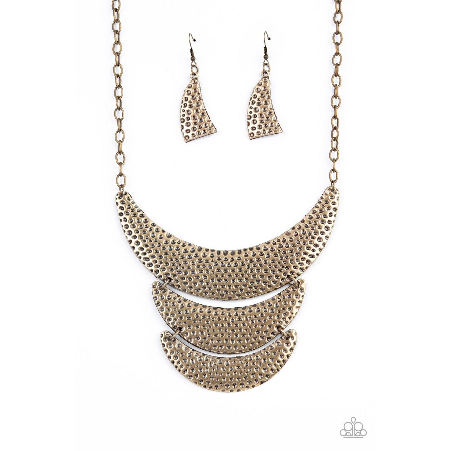 Moonwalk Magic - Brass Necklace - Paparazzi Accessories - GlaMarous Titi Jewels