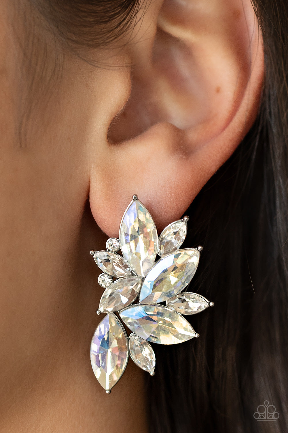 Instant Iridescence - White Earrings ♥ Paparazzi Accessories