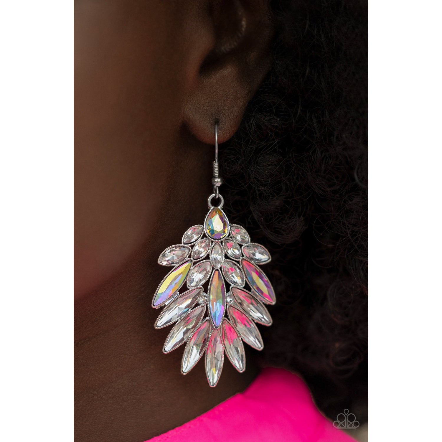 COSMIC-politan - Multi Oil Spill Earrings - Paparazzi Accessories - GlaMarous Titi Jewels