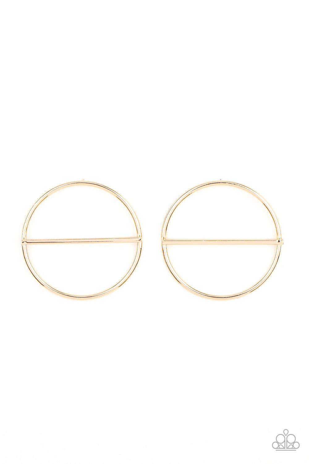 Dynamic Diameter - Gold Earrings ♥ Paparazzi Accessories