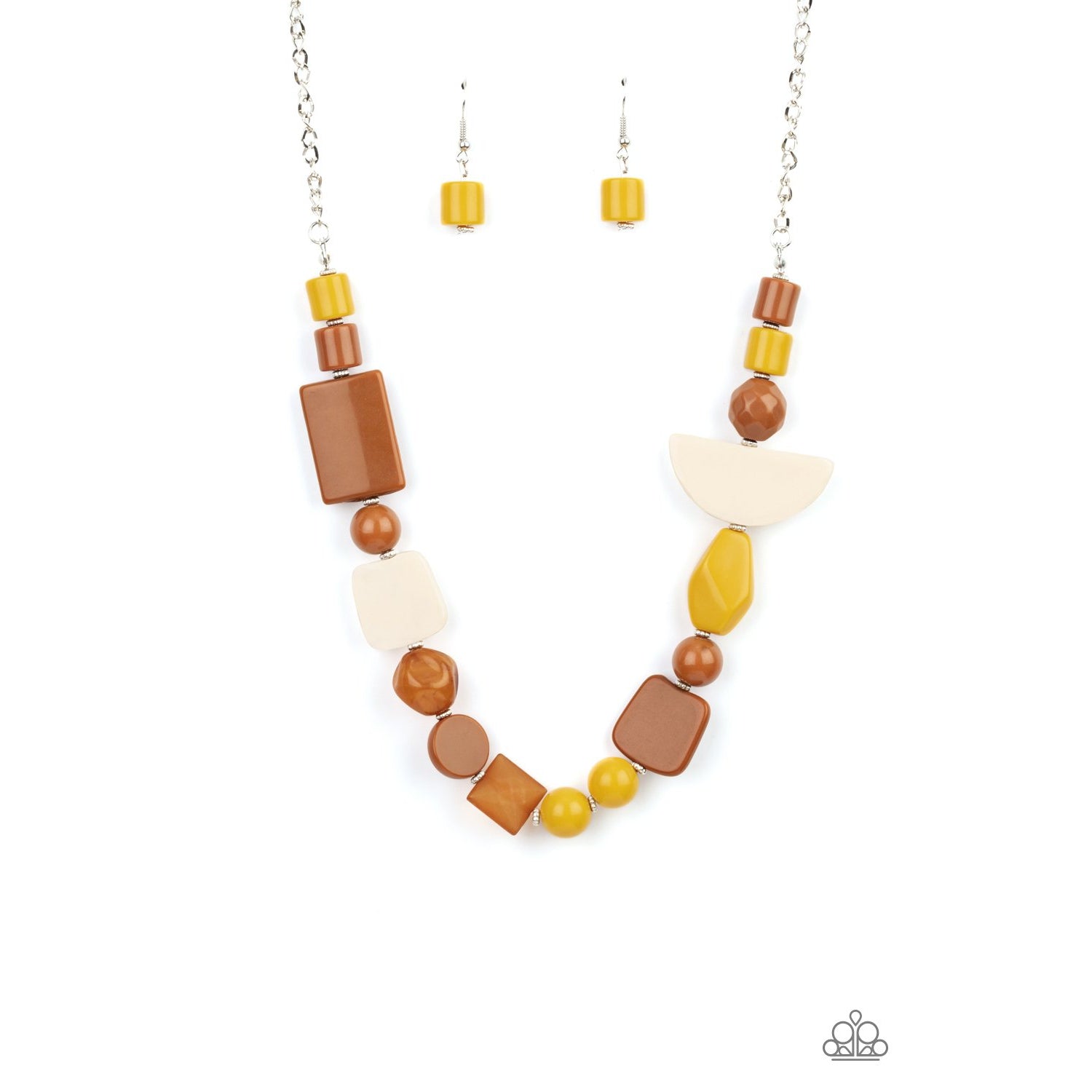 Tranquil Trendsetter - Yellow Necklace - Paparazzi Accessories - GlaMarous Titi Jewels
