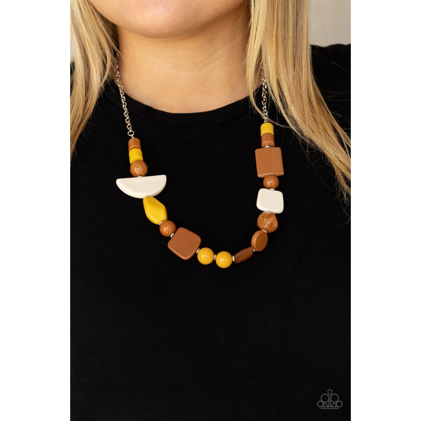 Tranquil Trendsetter - Yellow Necklace - Paparazzi Accessories - GlaMarous Titi Jewels