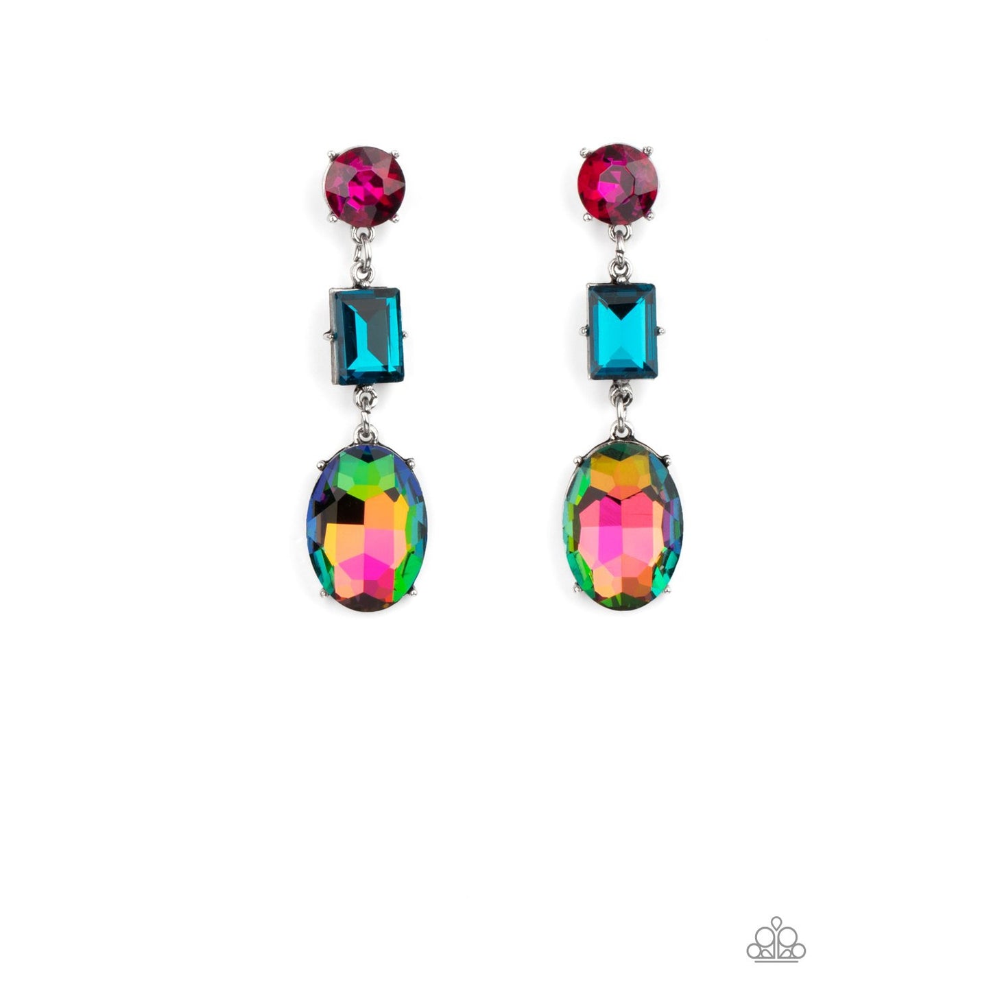 Extra Envious - Multi Oil Spill Earrings - Paparazzi Accessories - GlaMarous Titi Jewels