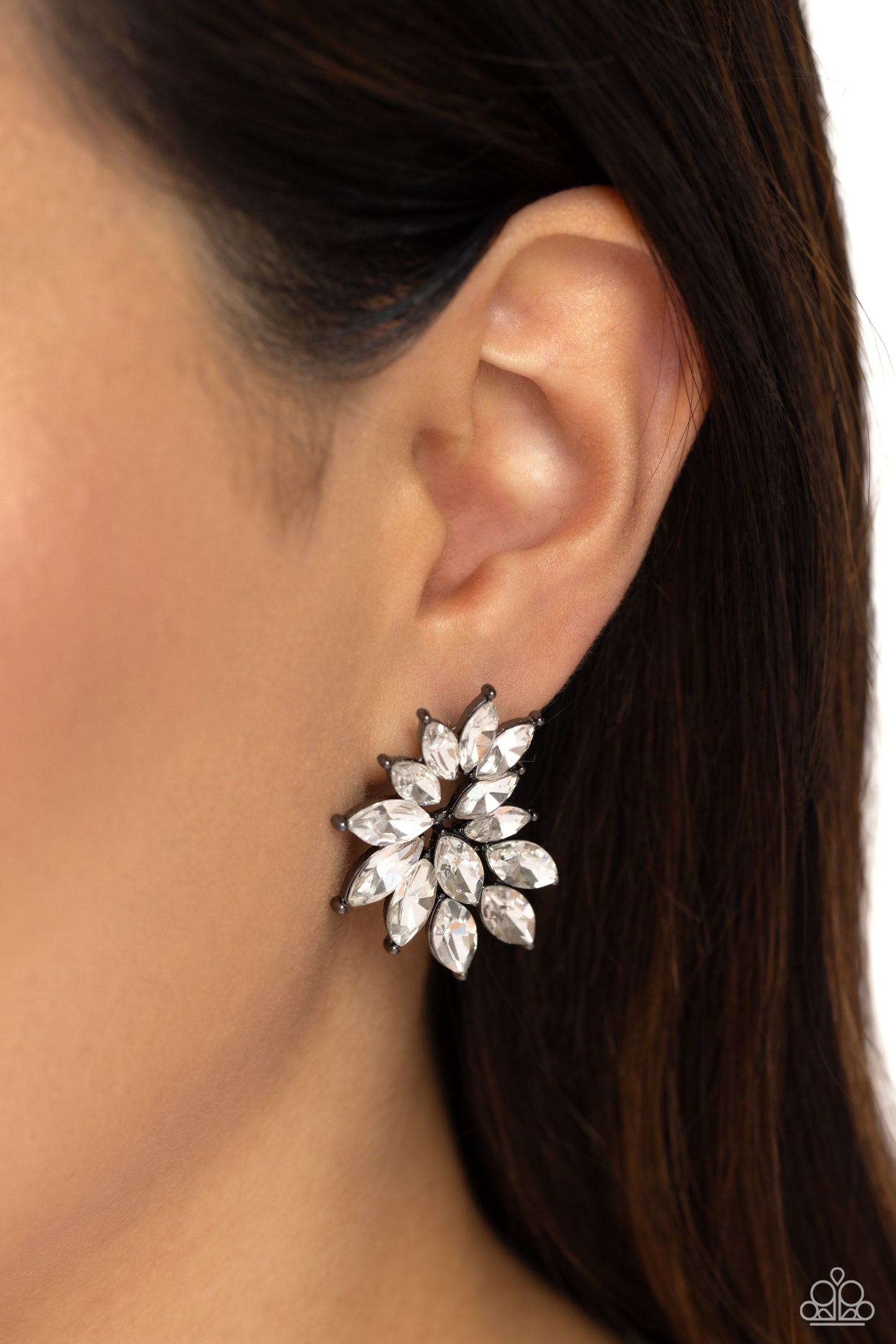 Paparazzi Fire Hazard - Black Earrings