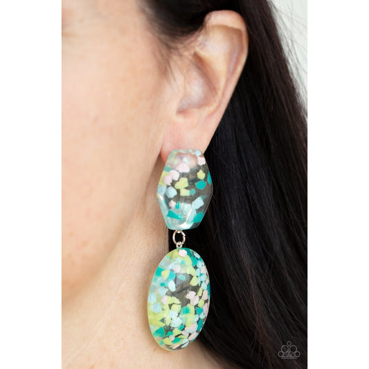 Flaky Fashion - Multi Acrylic Earrings - Paparazzi Accessories - GlaMarous Titi Jewels