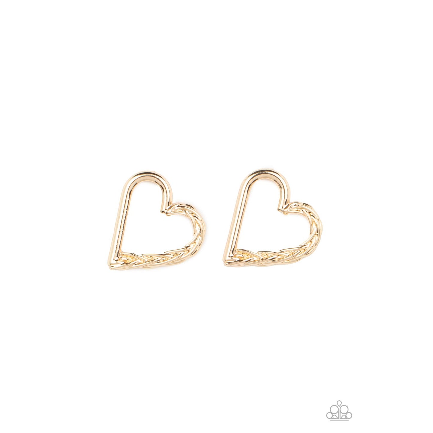 Cupid, Who? - Gold Heart Earrings - Paparazzi Accessories - GlaMarous Titi Jewels