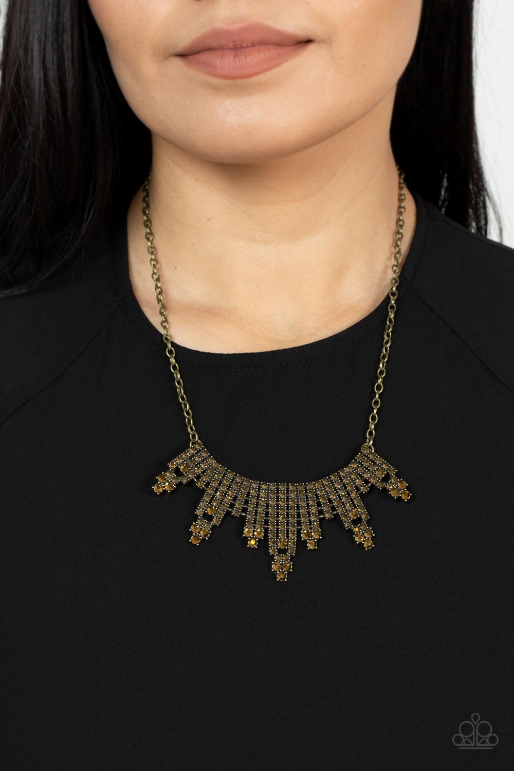 Skyscraping Sparkle ♥ Brass Necklace ♥ Paparazzi Accessories