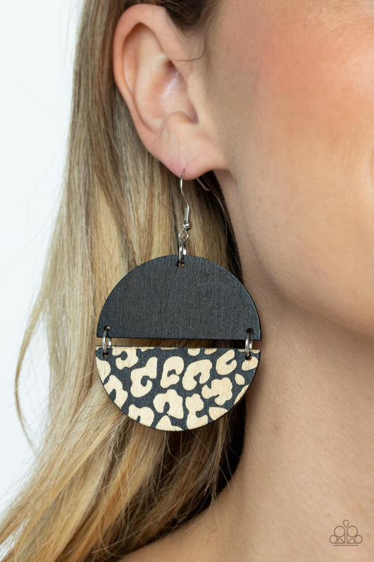 Paparazzi Jungle Catwalk ♦ Black Earrings