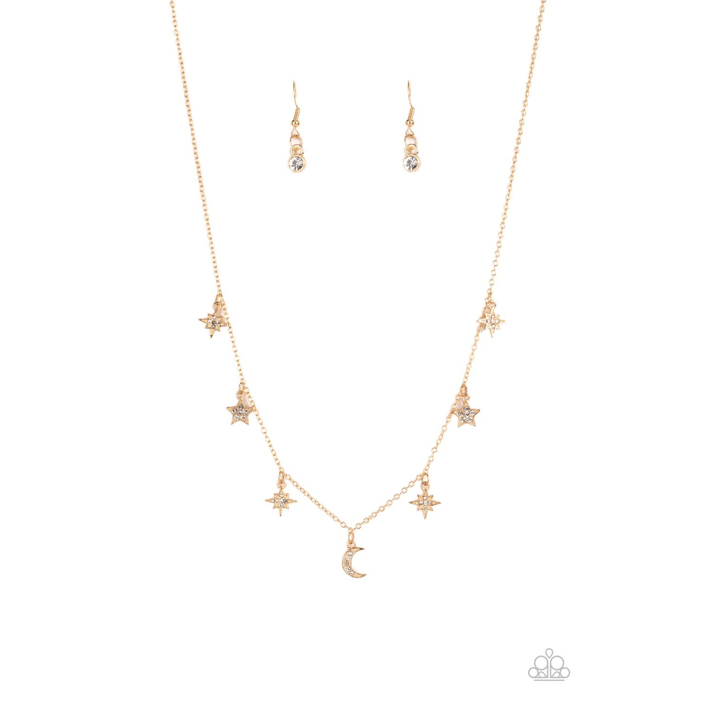 Cosmic Runway - Gold Necklace - Paparazzi Accessories - GlaMarous Titi Jewels