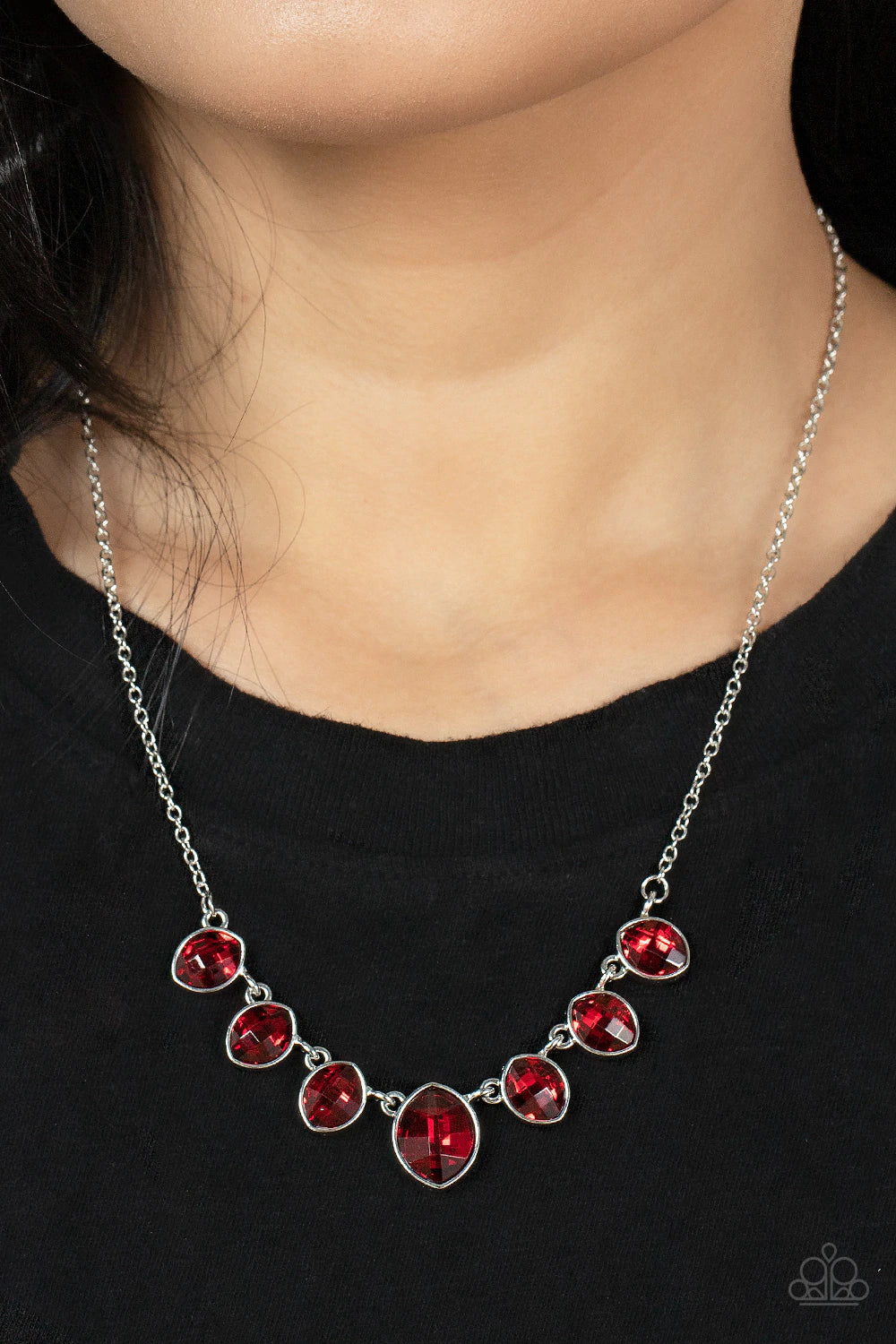 Material Girl Glamour ♥ Red  Necklace ♥ Paparazzi Accessories - GlaMarous Titi Jewels