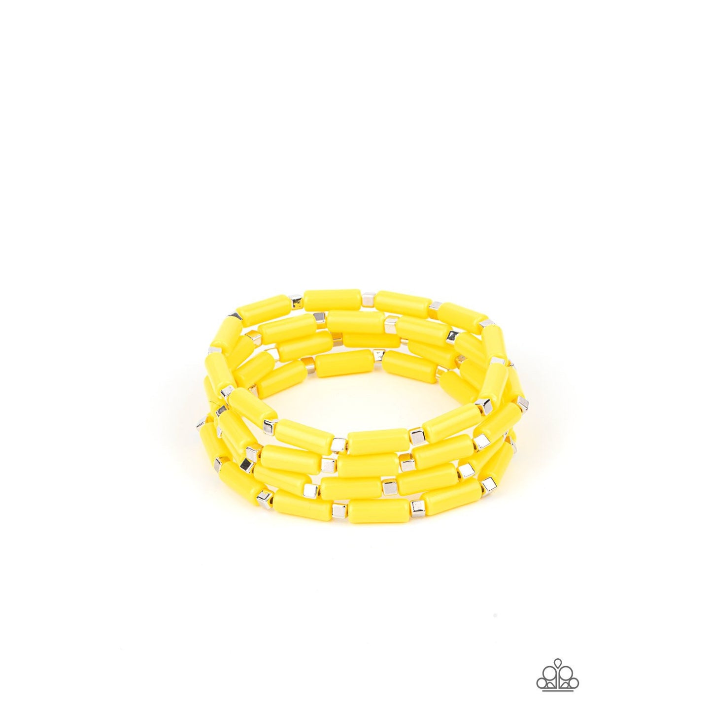 Radiantly Retro - Yellow Bracelets - Paparazzi Accessories - GlaMarous Titi Jewels