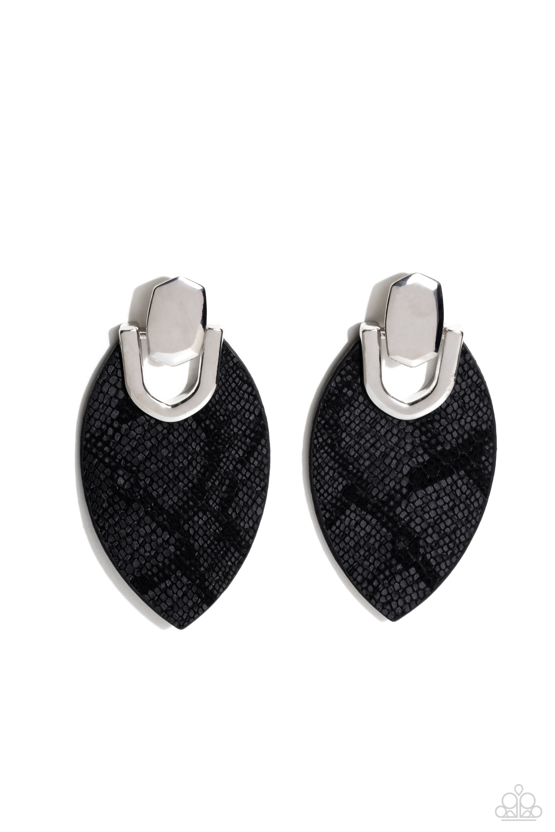 Wildly Workable - Black Earrings ♦ Paparazzi Accessories