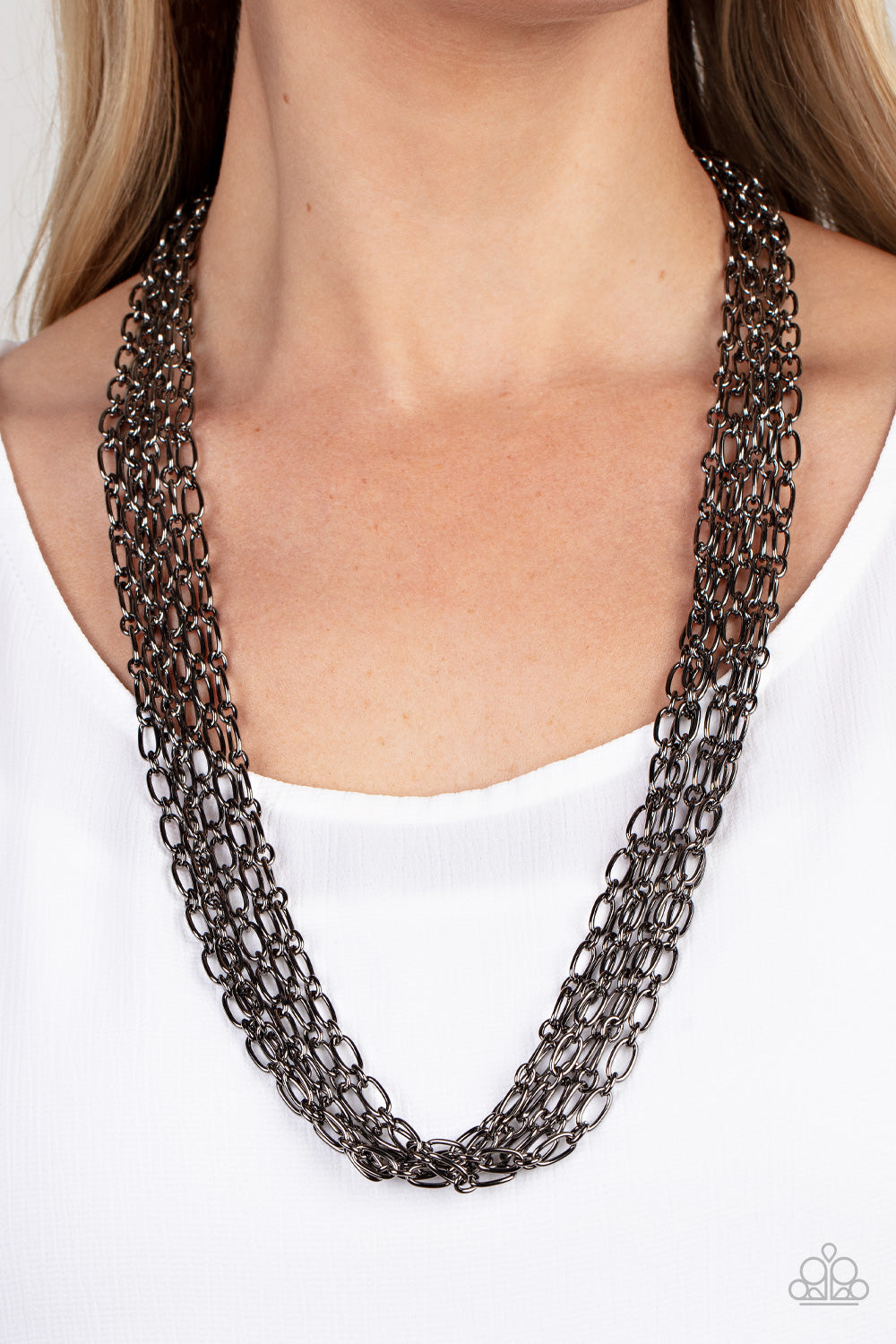 Dynamite Dynamo ♥ Black Necklace ♥ Paparazzi Accessories - GlaMarous Titi Jewels