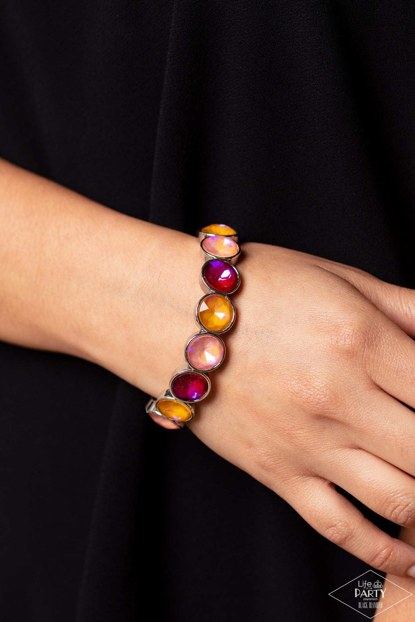 Radiant on Repeat ♥ Orange Stretchy Bracelet ♥ Paparazzi Accessories - GlaMarous Titi Jewels