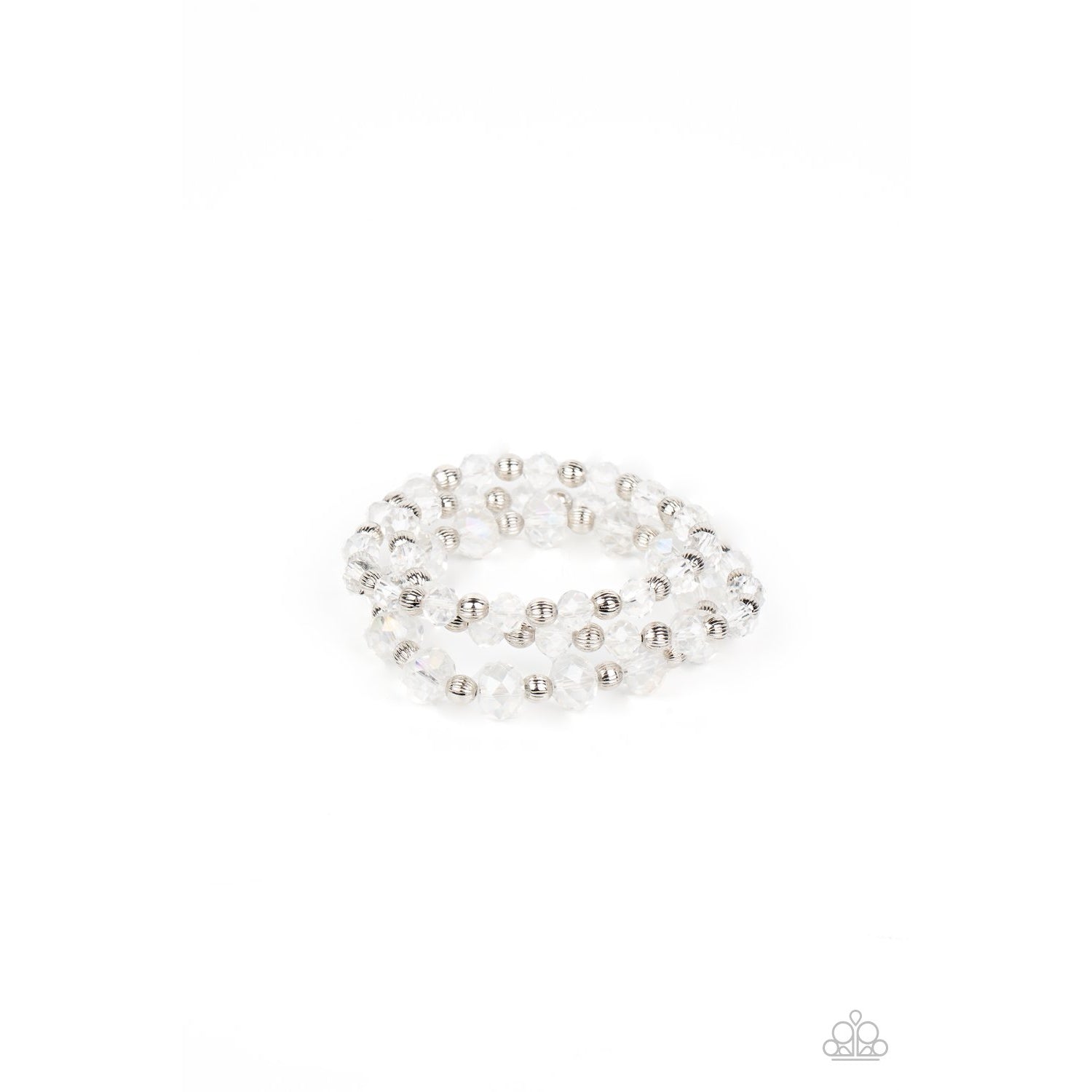 Eiffel Tower Tryst - White Bracelet - Paparazzi Accessories - GlaMarous Titi Jewels