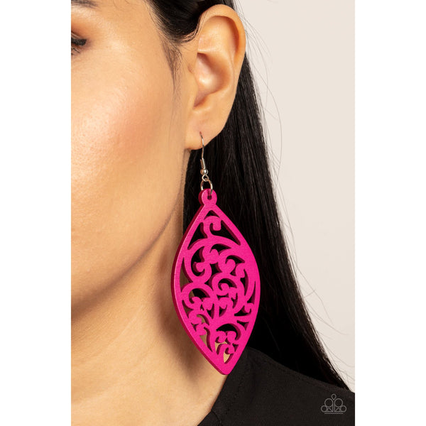 Paparazzi Earring ~ BOA Down - Pink – Paparazzi Jewelry | Online Store |  DebsJewelryShop.com