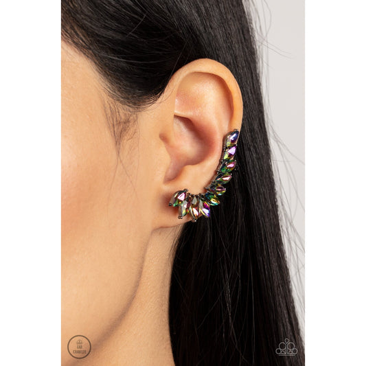 Stargazer Glamour - Multi Oil Spill Ear Crawler - Paparazzi Accessories - GlaMarous Titi Jewels