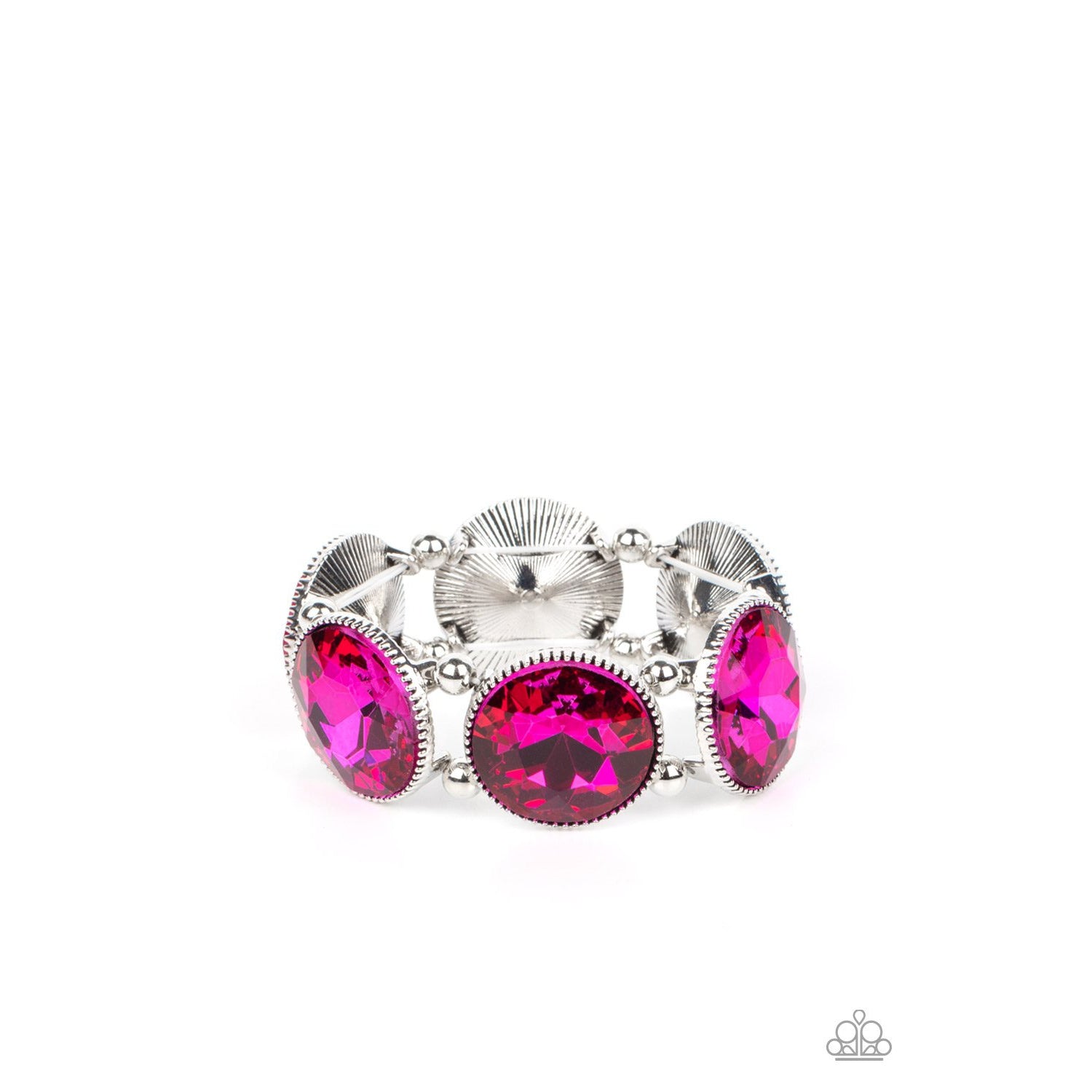 Powerhouse Hustle - Pink Rhinestone Bracelet - Paparazzi Accessories - GlaMarous Titi Jewels