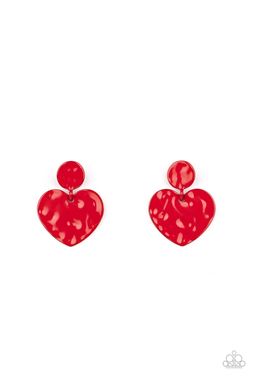 Just a Little Crush - Red Heart Earrings - Paparazzi Accessories - GlaMarous Titi Jewels