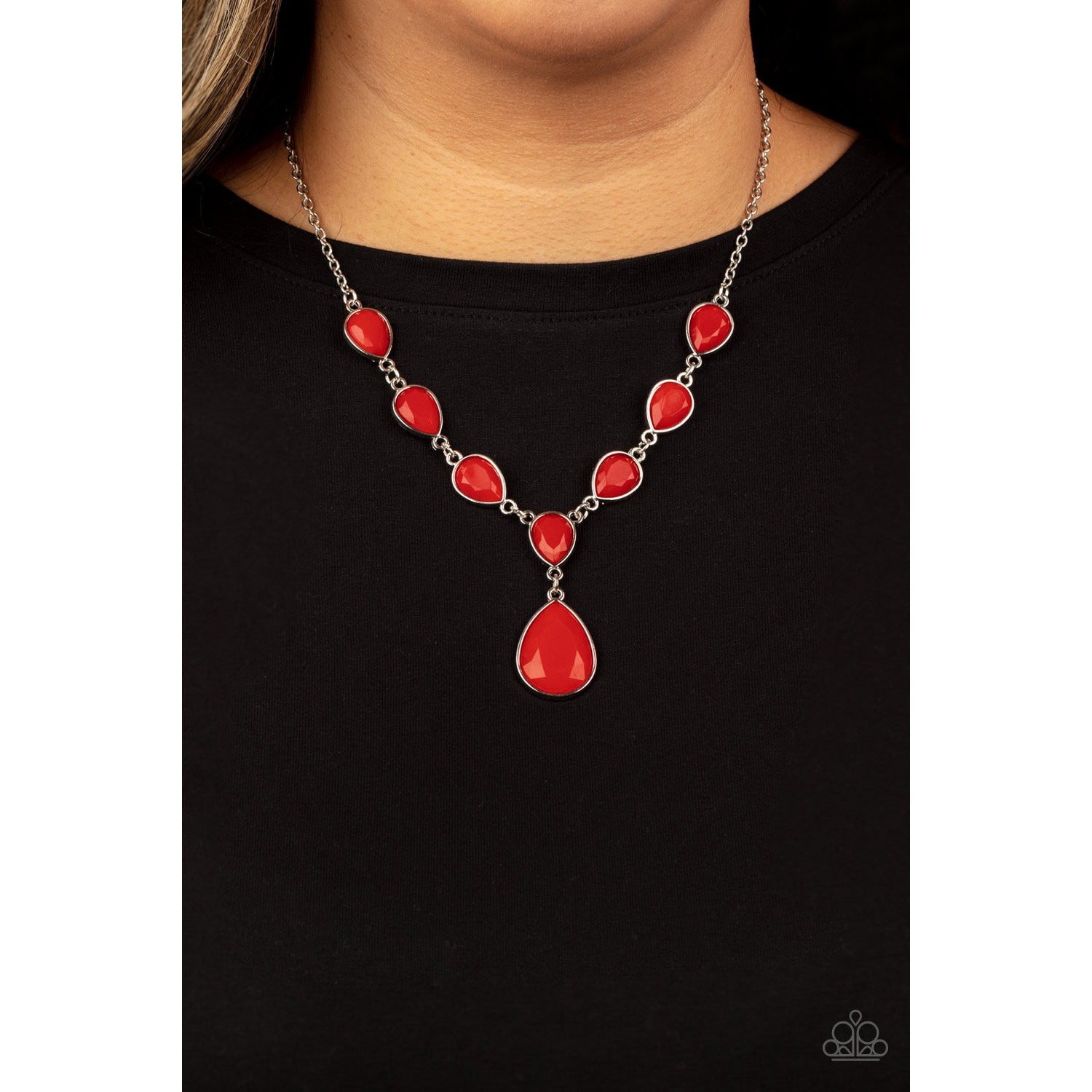 Party Paradise - Red Necklace - Paparazzi Accessories - GlaMarous Titi Jewels